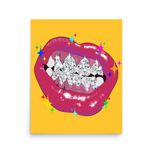 Girl grillz Poster