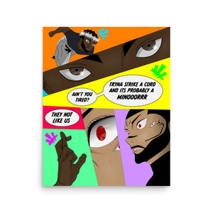 Kendrick vs Drake Comic 18 x 24 Poster