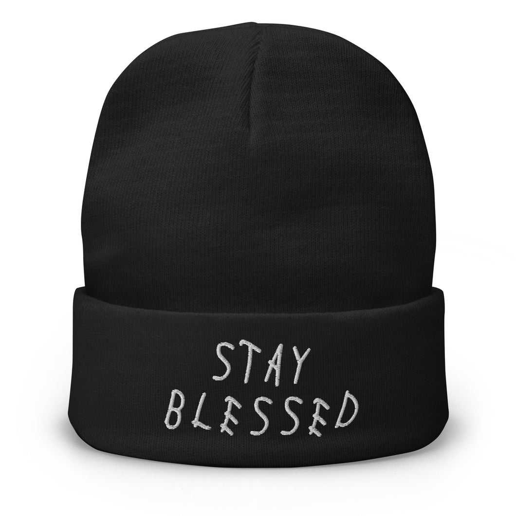 STAY BLESSED Embroidered Beanie