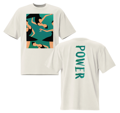 Abstract Fantasy Front and Back Oversized faded t-shirt