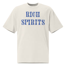 Load image into Gallery viewer, Rich Spirits Front and Back Blue Oversized faded t-shirt