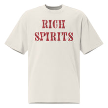 Load image into Gallery viewer, Rich Spirits Front and Back Red Oversized faded t-shirt