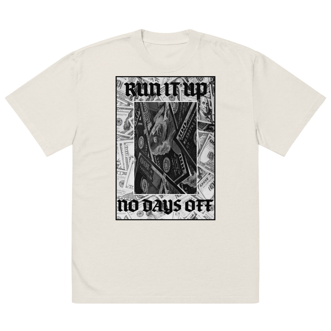no days off Oversized faded t-shirt