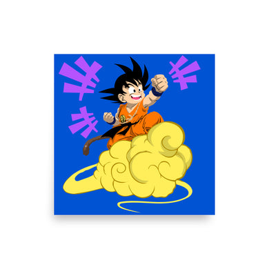 Goku Blue 14 x 14 Photo paper poster
