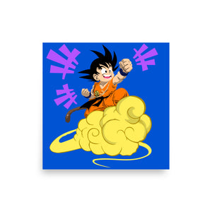 Goku Blue 14 x 14 Photo paper poster