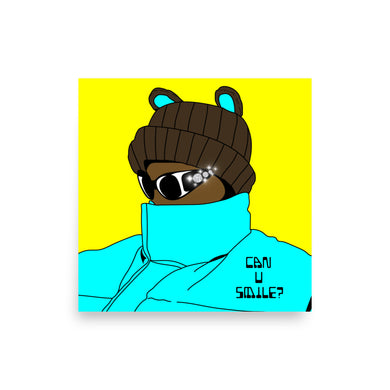 CAN U SMILE? 14 x 14 Photo paper poster