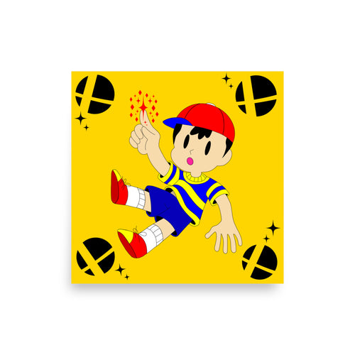 Ness PK Fire 14 x 14 Photo paper poster