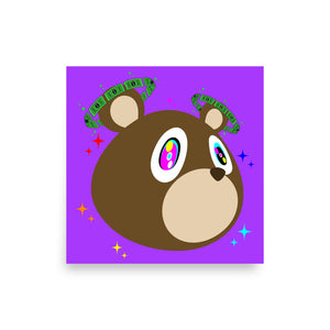 Graduation Bear 2 14 x 14 Photo paper poster