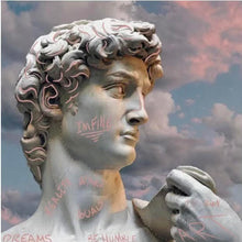 Load image into Gallery viewer, Statue Sunset Sky Oversized faded t-shirt