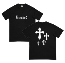Load image into Gallery viewer, &quot;BLESSED&quot; FRONT AND BACK garment-dyed heavyweight t-shirt