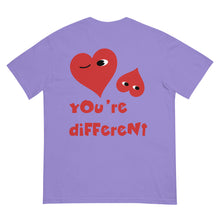 Load image into Gallery viewer, &quot;You&#39;re Different&quot; FRONT AND BACK Version garment-dyed heavyweight t-shirt