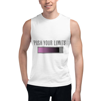 Push your Limits in this Muscle Shirt unique Graphic Art Design to turn heads at the gym.