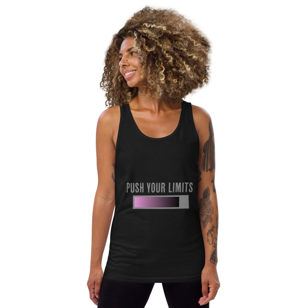 Push Your Limits wearing this Graphic Art Tank Top Design you won't find anywhere else.