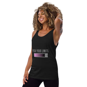 Push Your Limits wearing this Graphic Art Tank Top Design you won't find anywhere else.